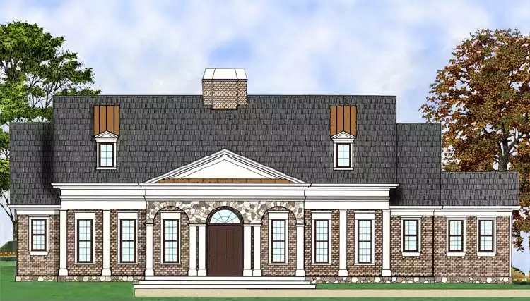 image of colonial house plan 7688
